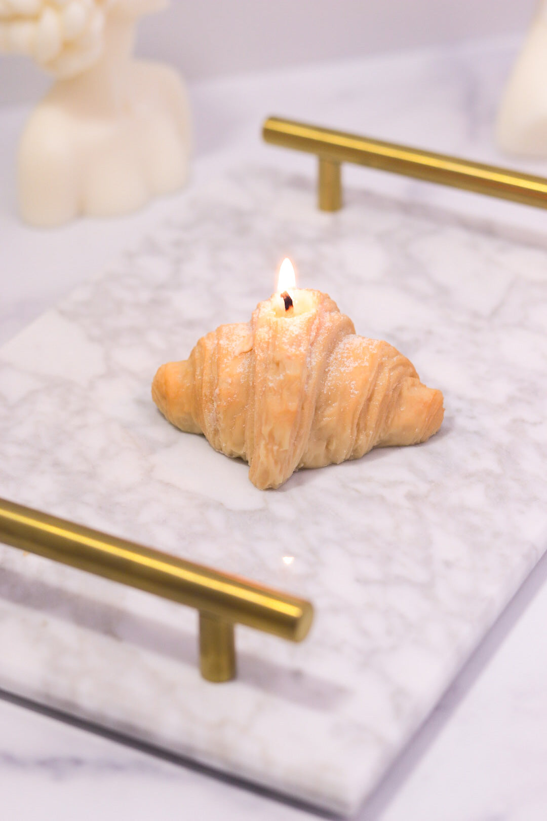 Croissant Pastry Candle set