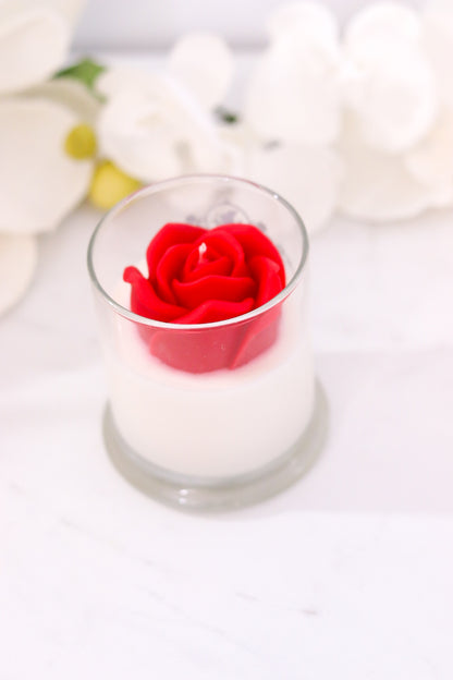 Red Rose Candle