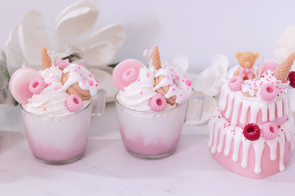 Decorative Pink Latte Candle
