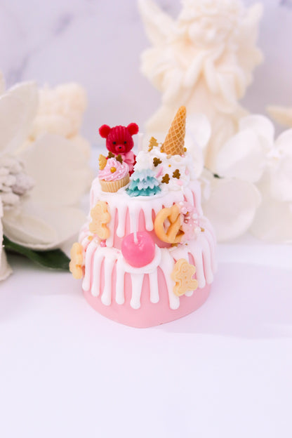 Decorative Holiday Two-Tier Cake Candle