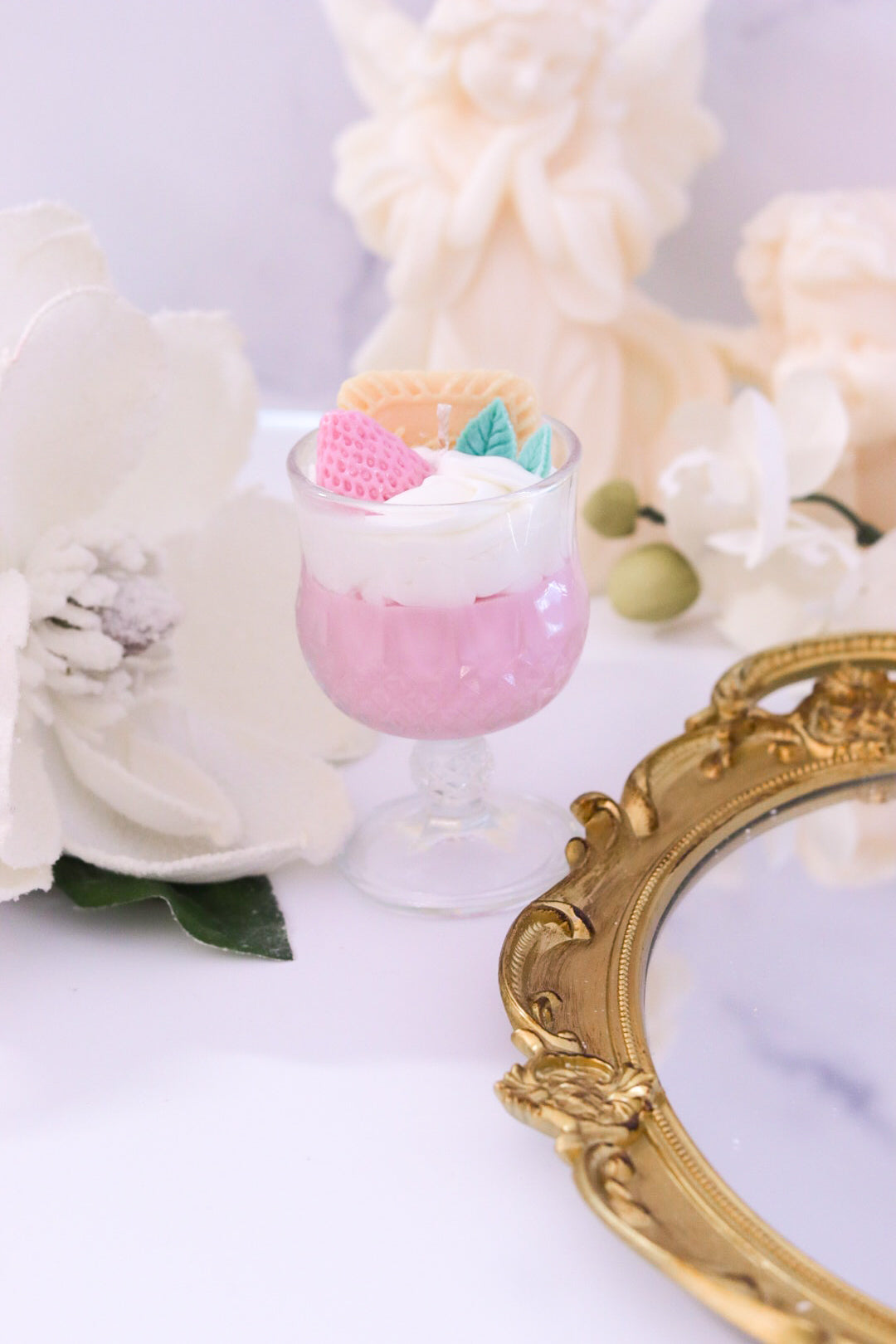 Pink Strawberry Latte Candle