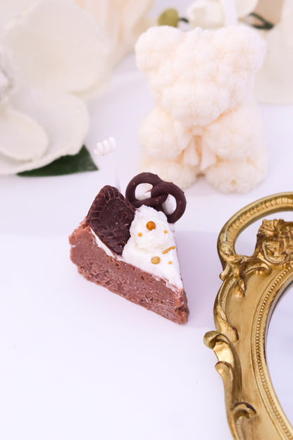 Decorative Frosted Cake Slice Candle