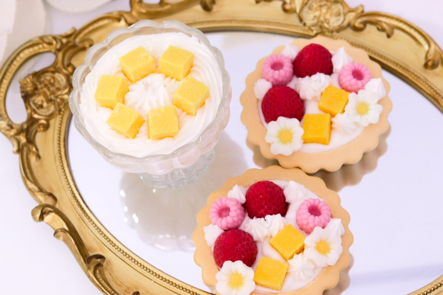 Decorative Fruit Tart Dessert Candle