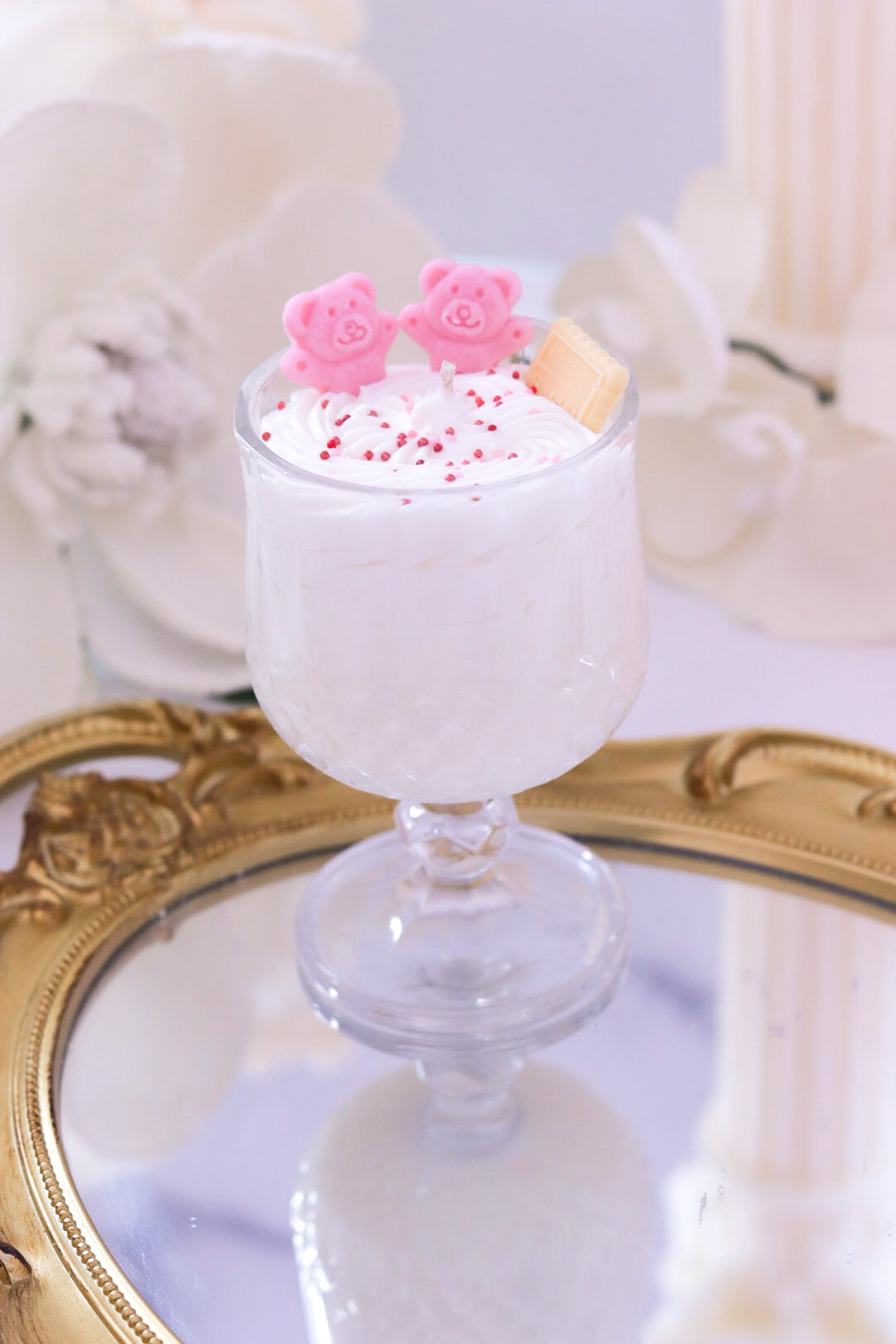 Pink Bear Drink Candle