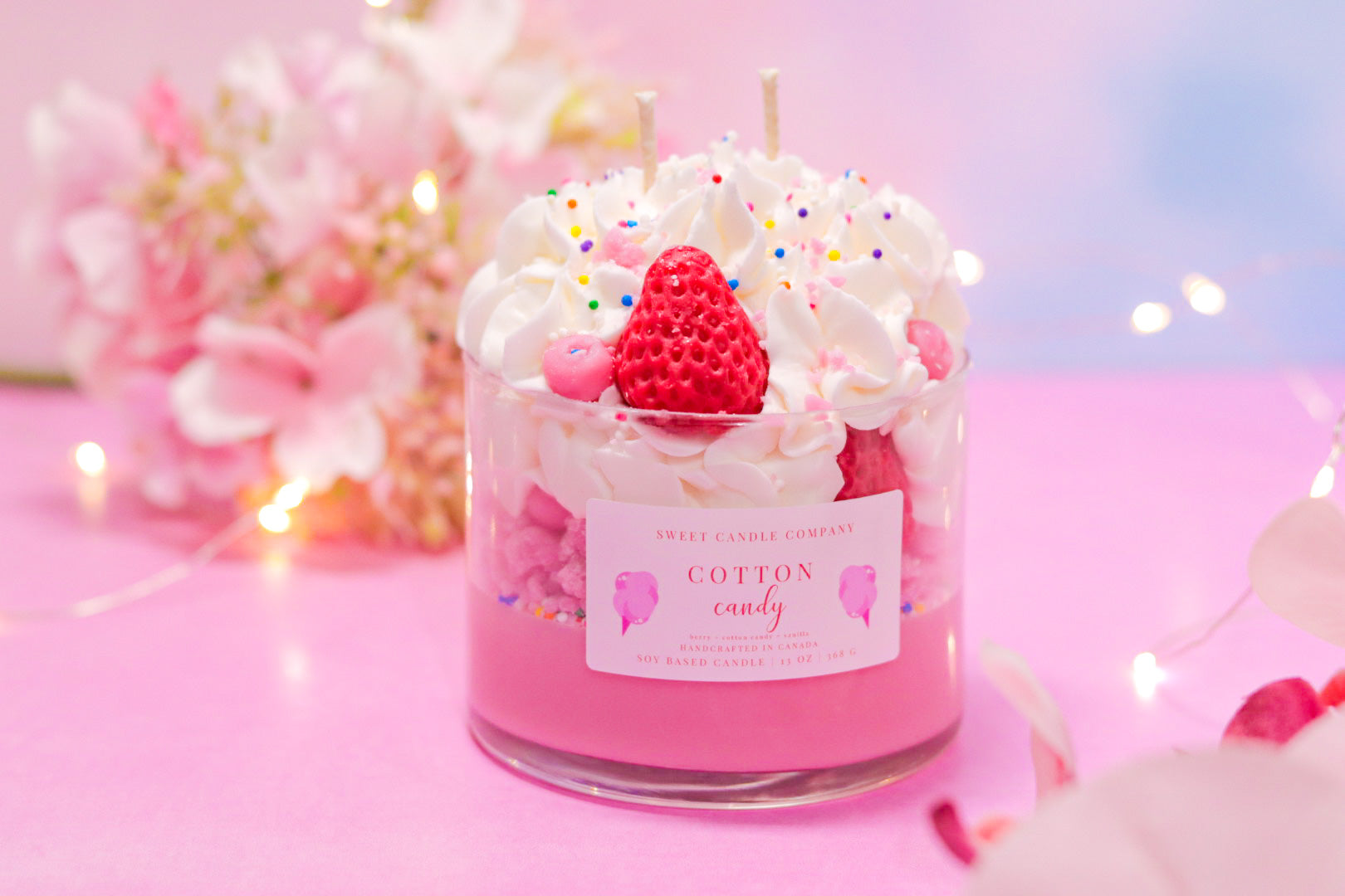 Carnival Cotton Candy Pearl Candle